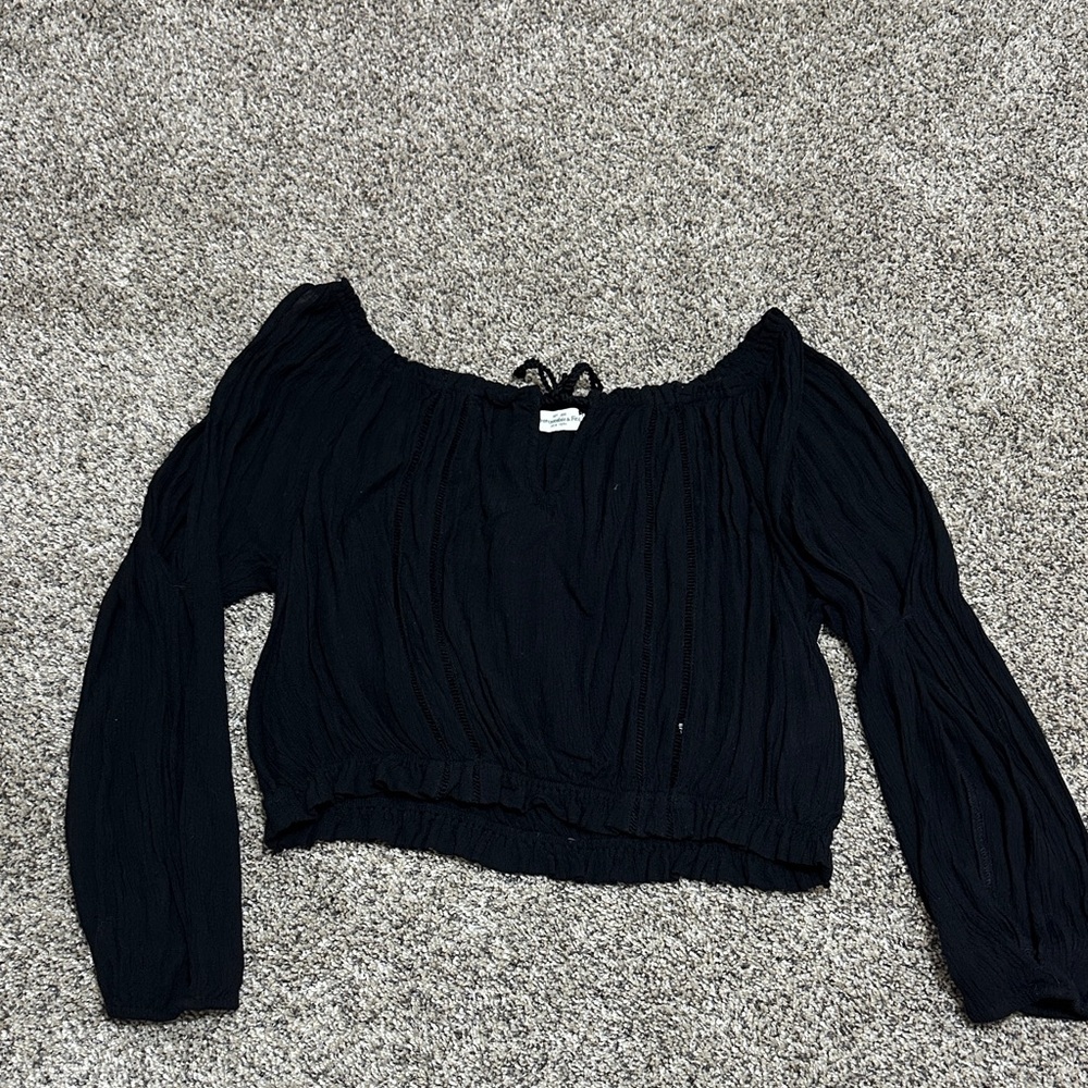 Abercrombie & Fitch Black Off-Shoulder Blouse